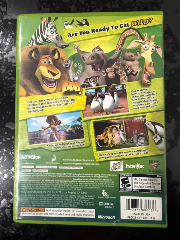 MADAGASCAR 2 ESCAPE AFRICA - USADO