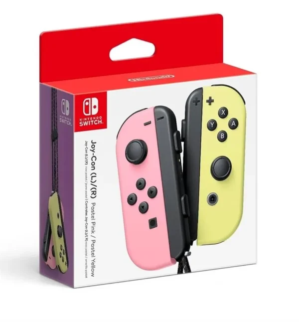 JOYSTICK NINTENDO SWITCH ROSA AMARILLO PASTEL - NUEVO