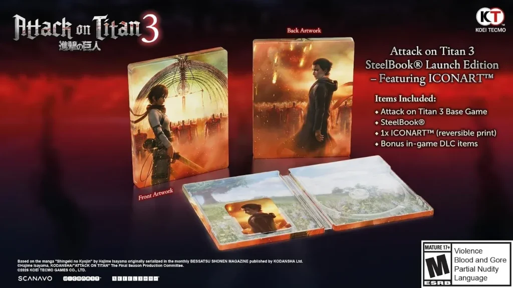 ATTACK ON TITAN 3 STEELBOOK LAUNCH EDITION - PS5